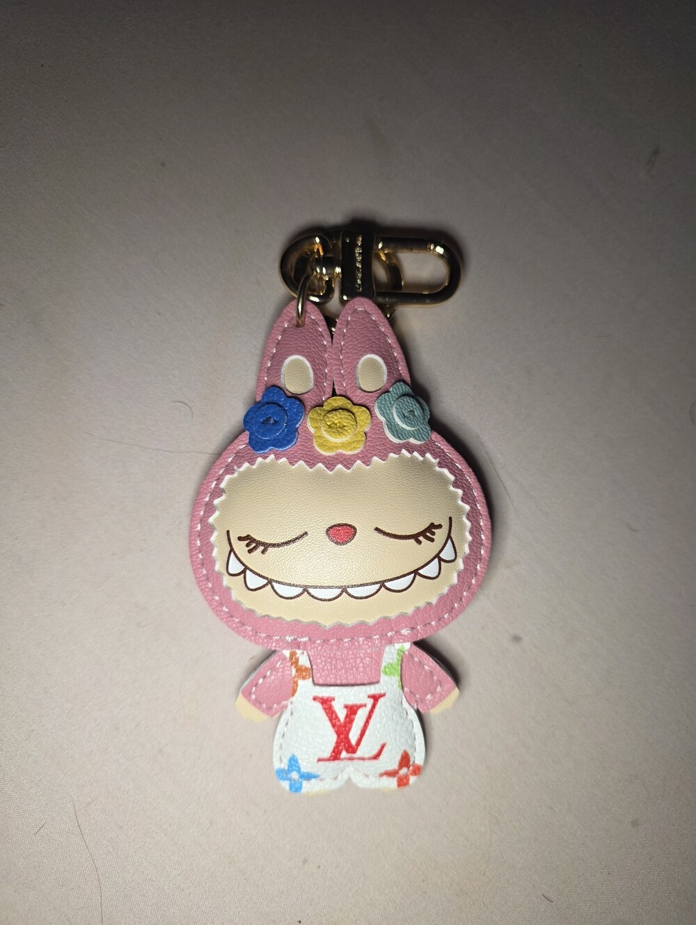 Pink LABUBU Keychain Bag Charm